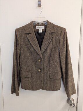 Jones New York Brown 2-Piece Suit Women's Petite Size 2